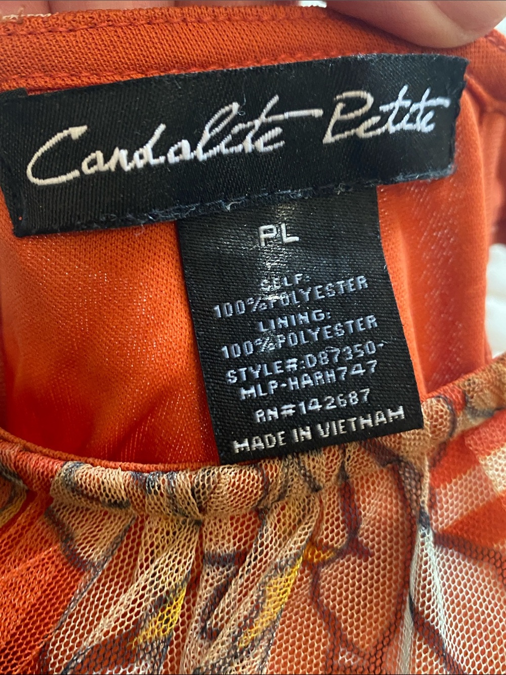 Candalite Petite FLORAL Halter Maxi Dress in Rust Orange, Yellow & Brown Sz LP - Picture 12 of 15
